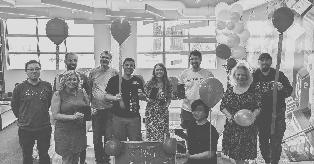 The Myntex office celebrates the launch of Renati.