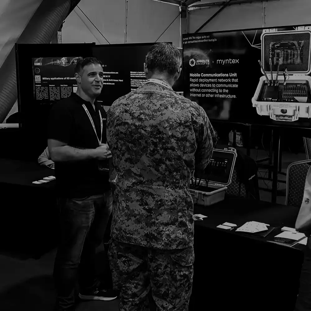 Showcasing mobile communications unit to NATO general